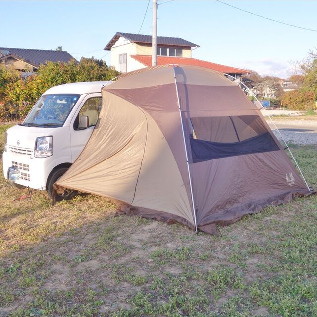 素材-小川キャンパル OGAWA Car Side shelter カーサイド シェルター タープ テント キャンプ 車中泊 アウトドア