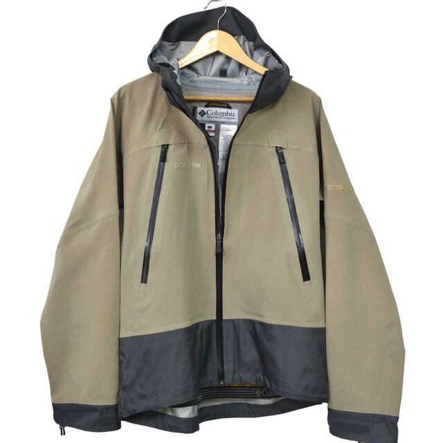 未使用 コロンビア Columbia マウンテンパーカー シェルジャケット アウター フーディー 205 SM2131 メンズ L 登山 バックカントリー L ベージュ