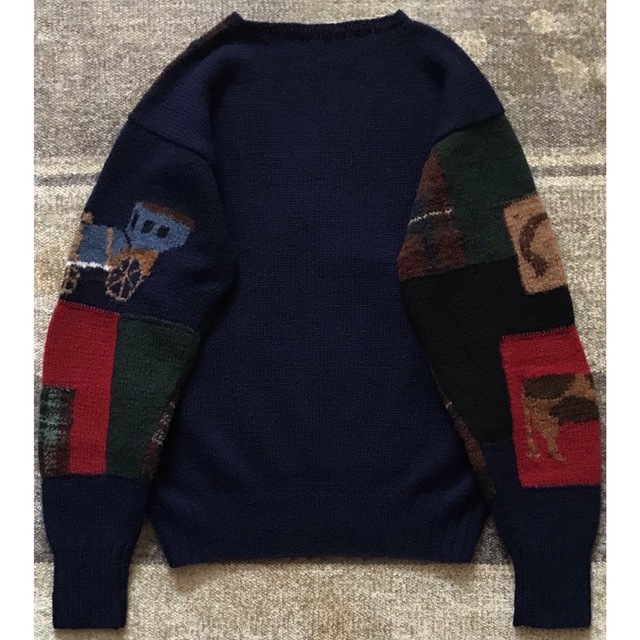 圧巻のデザイン 89年製 POLO COUNTRY 星条旗 ニット セーター M 圧巻のデザイン 89年製 POLO COUNTRY 星条旗 ニット セーター M