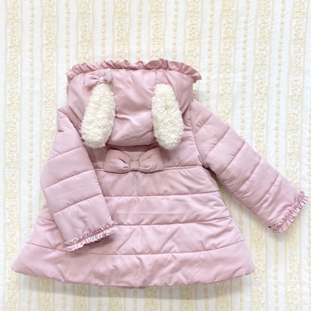 Shirley Temple(シャーリーテンプル)のシャーリーテンプル うさ耳 タフタコート S キッズ/ベビー/マタニティのキッズ服女の子用(90cm~)(コート)の商品写真