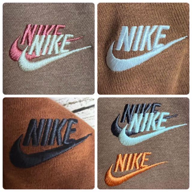 【新品タグ付き】NIKE ロゴ満載 刺繍 希少カラー 即完売 入手困難 パーカー 7