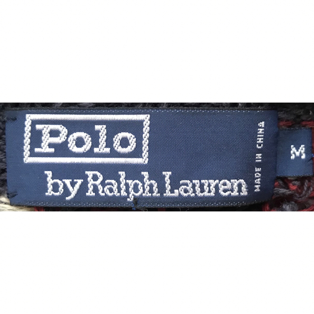 POLO RALPH LAUREN(ポロラルフローレン)の異次元のデザイン 95年製 両面パッチワーク柄 ラルフローレン ニットセーター メンズのトップス(ニット/セーター)の商品写真