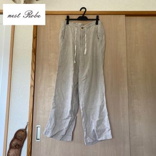 ネストローブ(nest Robe)の【nest Robe】リネンイージーパンツ/ライトベージュ(カジュアルパンツ)