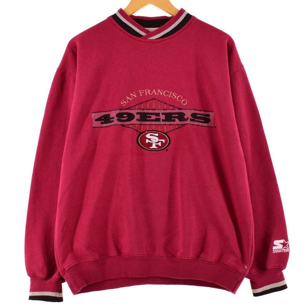 スターター Starter NFL SANFRANCISCO 49ERS サンフランシスコフォーティナイナーズ プリントスウェットシャツ トレーナー メンズL ヴィンテージ /eaa295027