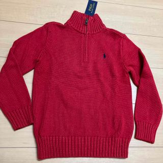 ポロラルフローレン(POLO RALPH LAUREN)の【チロル様専用】ポロ　ラルフローレン　ニット　セーター　ハーフジップ　赤　140(ニット)