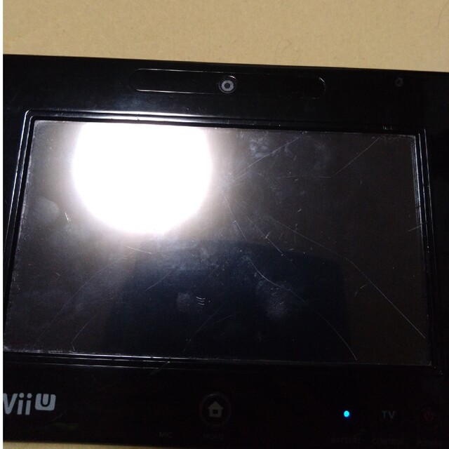 Wii U(ウィーユー)のWiiU ゲームパッド 黒 ジャンク エンタメ/ホビーのゲームソフト/ゲーム機本体(家庭用ゲーム機本体)の商品写真