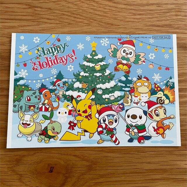 ポケモン(ポケモン)のポケモン クリスマスカード 絵はがき クリスマス ポストカード 冬 新品未使用 エンタメ/ホビーのアニメグッズ(その他)の商品写真