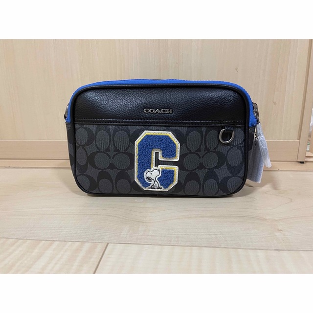 COACH コーチ グラハム クロスボディ スヌーピー ショルダーバッグ 黒