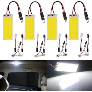 4個　T10 LED COB36連 ルームランプ　取り付けアダプター3種付　04(車外アクセサリ)