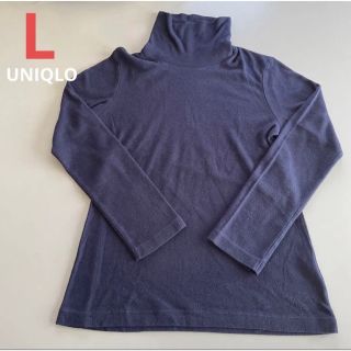 ユニクロ(UNIQLO)の&& UNIQLO フリースタートルネックカットソー  L(カットソー(長袖/七分))