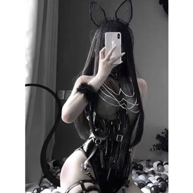 レース カチューシャ コスプレ 衣装 ヘッドアクセ 猫耳 仮装 セクシー レディースのヘアアクセサリー(カチューシャ)の商品写真