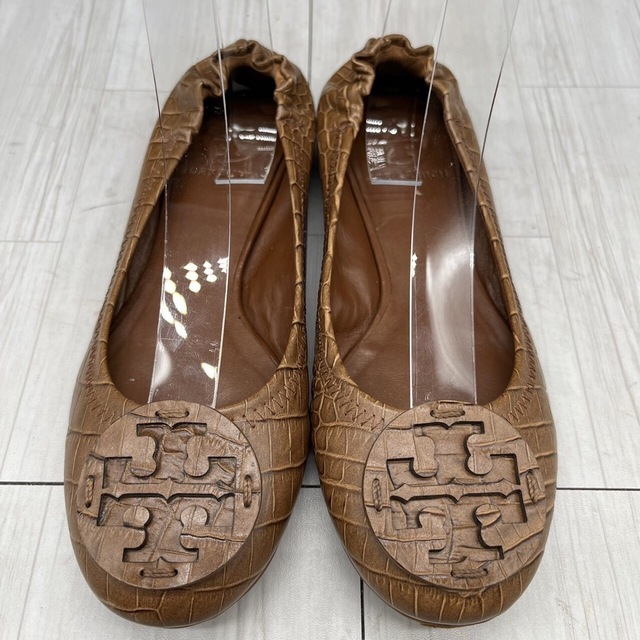 TORY BURCH トリーバーチ 22.5 バレエシューズ 型押し 5.5M 1