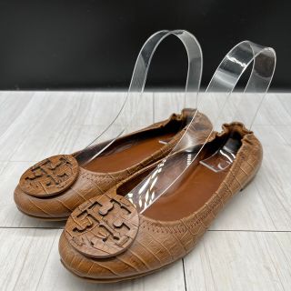 トリーバーチ(Tory Burch)のTORY BURCH トリーバーチ 22.5 バレエシューズ 型押し 5.5M(バレエシューズ)