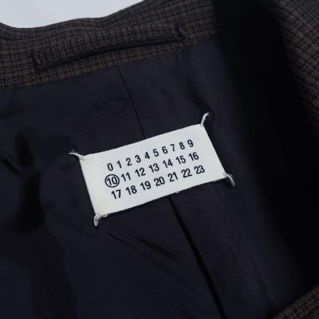 美品【Maison Margiela】19AW アウトライン チェック コート 【即納