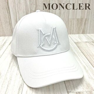 モンクレール(MONCLER)のモンクレール MONCLER ベースボールキャップ 帽子 ホワイト 白(キャップ)