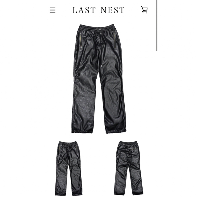 Last Nest EMBROIDERED LEATHER PANTS