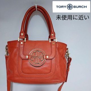 トリーバーチ(Tory Burch)の美品　トリーバーチ　トートバッグ　ショルダーバッグ　本革　赤　2way(ショルダーバッグ)