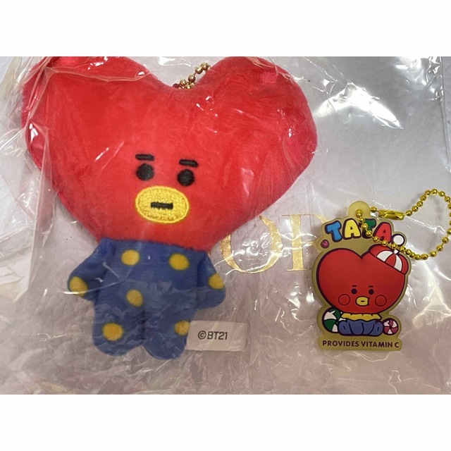 BT21(ビーティーイシビル)のBT21 TATA タタ セット ふわふわマスコット キーホルダー 新品未使用 エンタメ/ホビーのおもちゃ/ぬいぐるみ(キャラクターグッズ)の商品写真