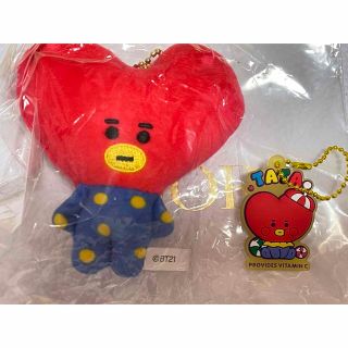 ビーティーイシビル(BT21)のBT21 TATA タタ セット ふわふわマスコット キーホルダー 新品未使用(キャラクターグッズ)