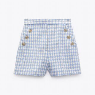 ザラ(ZARA)の【限定値下げ！】【ZARA】千鳥格子柄バミューダパンツ(ショートパンツ)