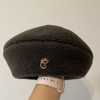 カシラ(CA4LA)のCA4LA モコモコ ベレー帽 ブラウン 美品(ハンチング/ベレー帽)