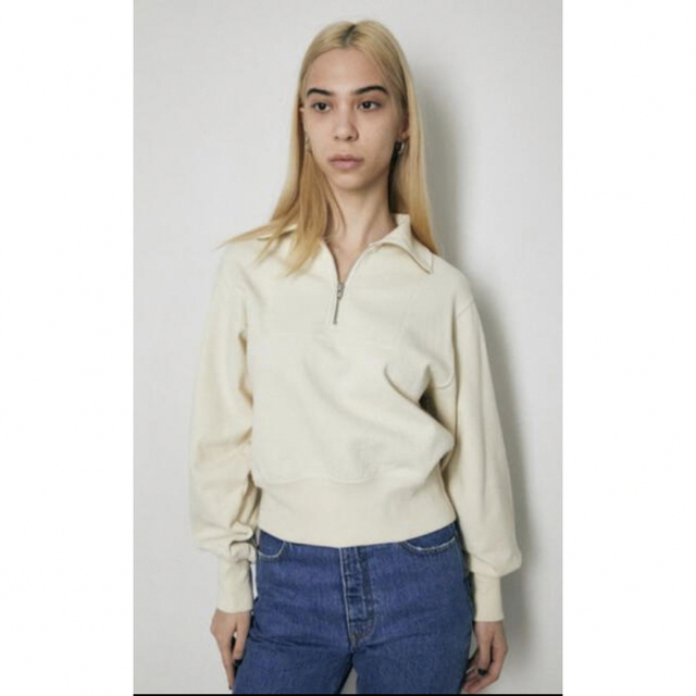 moussy(マウジー)のmoussy マウジー HALF ZIP SWEAT シャツ ハーフジップ レディースのトップス(トレーナー/スウェット)の商品写真