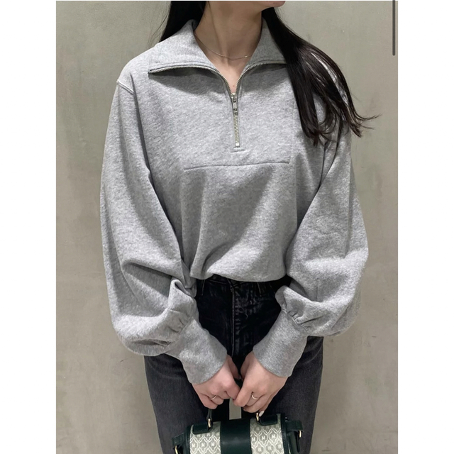 moussy(マウジー)のmoussy マウジー HALF ZIP SWEAT シャツ ハーフジップ レディースのトップス(トレーナー/スウェット)の商品写真