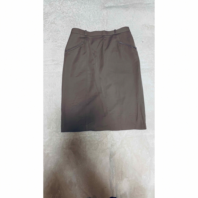 古着　ベージュ　ジャンバースカート レディースのスカート(ひざ丈スカート)の商品写真