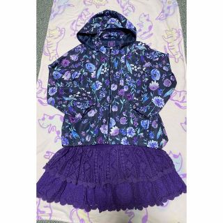 女の子【新品】ANNASUIアナスイミニネコポケットフリルウィンドブレーカーS105