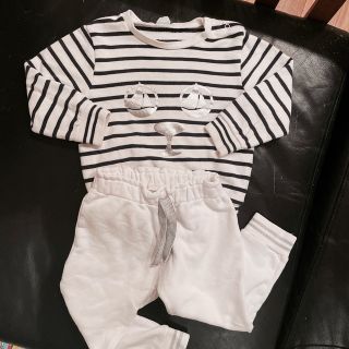 プチバトー(PETIT BATEAU)のさくらさん専用　上下セットアップ　プチバトー(シャツ/カットソー)