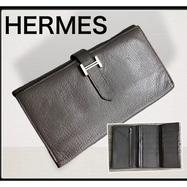 【希少な三つ折り】HERMES 財布/ベアン　長財布