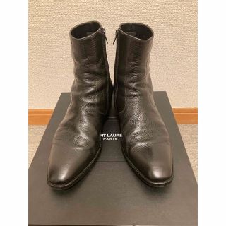 サンローラン(Saint Laurent)のSAINT LAURENT PARIS ワイアット40サイドジップ ブーツ　41(ブーツ)