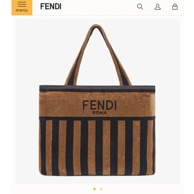 FENDI ビーチタオル　バッグ　ブランケット　ブラウンテリー