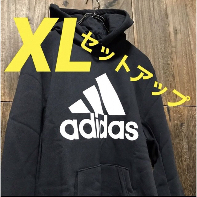 ラスト1点‼️ アディダス✨ビッグロゴ✨パーカー✨セットアップ XL