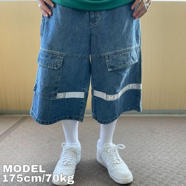 ジルボー シャトルパンツ ハーフパンツ デニム ネイビー 38