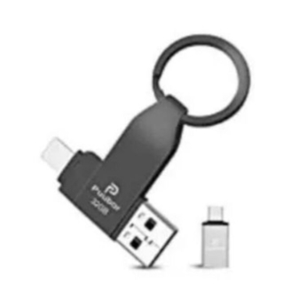 USBメモリ iPhone 32GB 4in1 360度回転(映像用ケーブル)