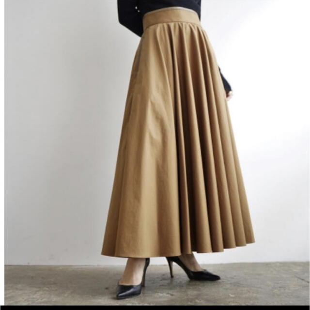 SHE tokyo スカート Rachel camel 茶色 - ロングスカート