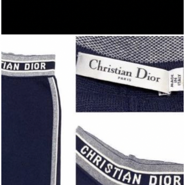 Christian Dior(クリスチャンディオール)のディオール《ロゴ刺繍》カシミヤ ニット パンツ  レディースのパンツ(カジュアルパンツ)の商品写真