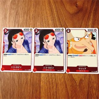 ワンピース(ONE PIECE)のワンピースカード ニコ・ロビン2枚 ウソップ(シングルカード)