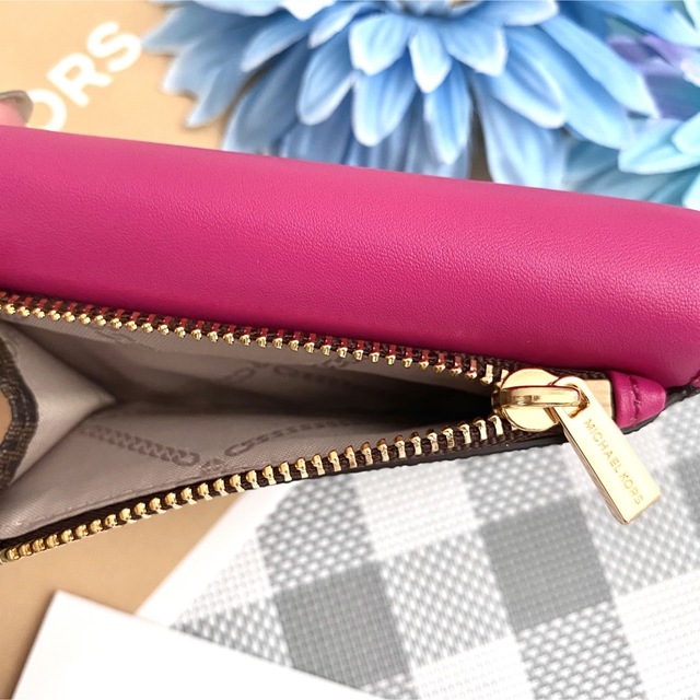 Michael Kors - 【新品】MICHAEL KORS ピンク シグネチャー レザー