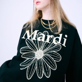 Mardi Mercredi スウェットシャツ(BLACK CREAM)(トレーナー/スウェット)