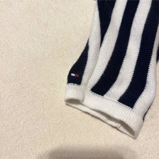 TOMMY HILFIGER(トミーヒルフィガー)のTOMMYHILFIGER ドルマンスリーブボーダーニット　プルオーバー　綿　S レディースのトップス(ニット/セーター)の商品写真