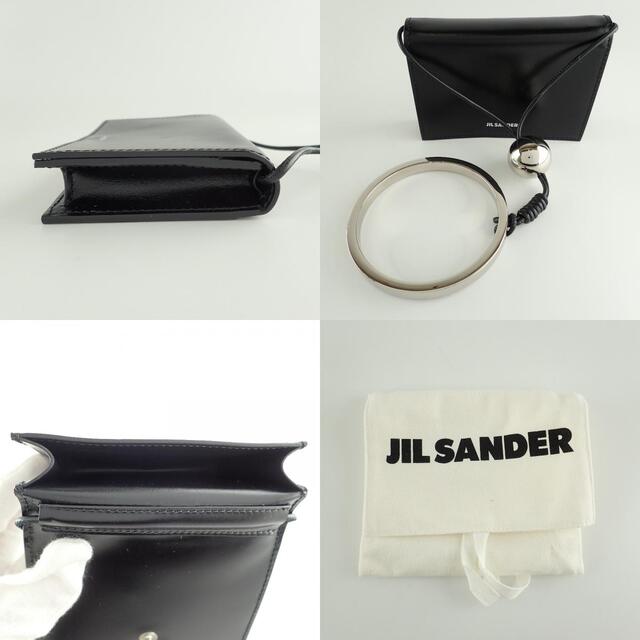 jilsander リングレザーリストレットバッグ　ブラック　シルバー