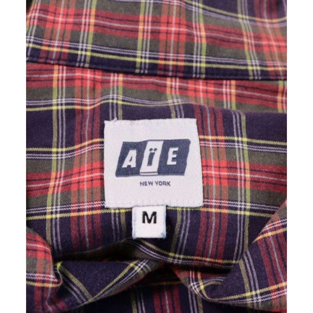 AiE エイアイイー カジュアルシャツ M 紫x赤x緑等(チェック) 【古着】【中古】 メンズのトップス(シャツ)の商品写真