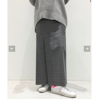 アパルトモンドゥーズィエムクラス(L'Appartement DEUXIEME CLASSE)の新品タグ付き　2020 アパルトモン　CHECK SLIT スカート　定価4万円(ロングスカート)