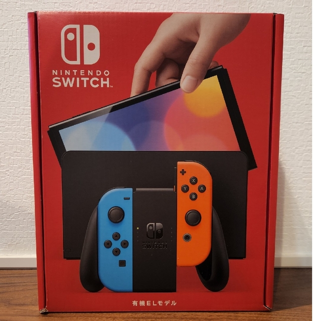 新品未開封　Nintendo Switch有機ELモデル　ネオンレッドブルー