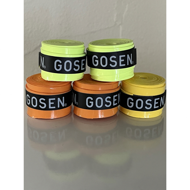 GOSEN(ゴーセン)のGOSEN グリップテープ 5個★迅速発送 フラッシュイエロー2オレンジ2黄2 エンタメ/ホビーのエンタメ その他(その他)の商品写真