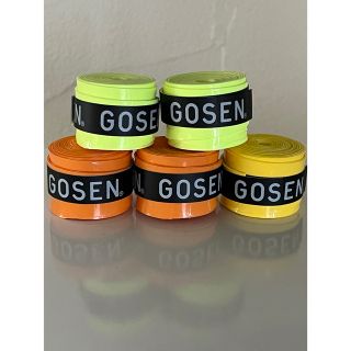 ゴーセン(GOSEN)のGOSEN グリップテープ 5個★迅速発送 フラッシュイエロー2オレンジ2黄2(その他)