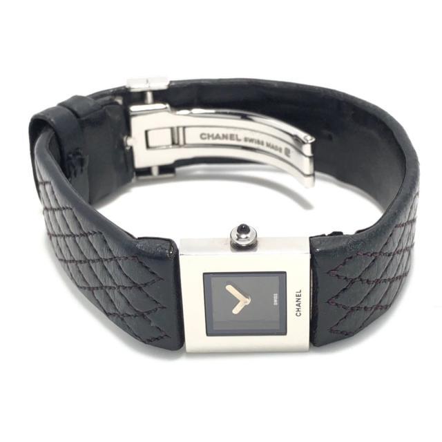 CHANEL(シャネル)のシャネル 腕時計 マトラッセ レディース 黒 レディースのファッション小物(腕時計)の商品写真