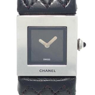 シャネル(CHANEL)のシャネル 腕時計 マトラッセ レディース 黒(腕時計)